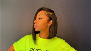 Side part closure bob!