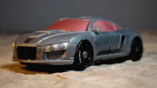 Transformers mini Sideways (Audi R8) transformation Test - Stop Motion short