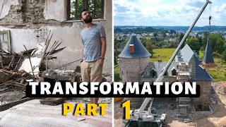 Ep 37. Timelapse 2020 & 2021, Ruined castle abandoned for 20 YEARS ➡ Hotel 4 ⭐