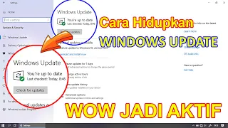 #WindowsUpdate Cara Mengaktifkan Windows Update Win 10 Yang Sebelumnya OFF Menjadi Aktif Kembali