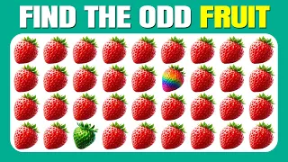 Find the ODD One Out - Fruit Edition 🍎🥑🍉 Easy, Medium, Hard - 30 Ultimate Levels| Quizzer Odin