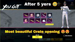 M4 Glacier Crate Opening After 5 Years In Bgmi | Akm Glacier Crate Opening | Crate Opening Trick 😍🤍🤍