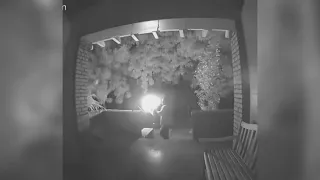 Ring camera catches man throwing blazing garbage onto Stockton homeowner's roof