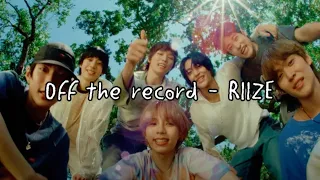 Off the record - RIIZE (라이즈) [AI cover] [Male IVE] (아이브)