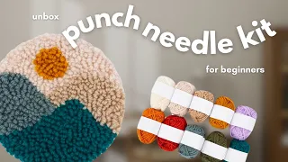 🧶 UNBOX my PUNCH NEEDLE for beginners kit | first time punch needling  + punch needle supplies