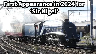 60007 'SIR NIGEL GRESLEY' makes first APPEARANCE of 2024..!