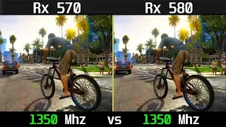 Rx 570 vs Rx 580 @ 1350 Mhz | Test in 12 Games