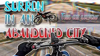 Surron vs abandoned city