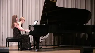 Schubert Polonaise in B flat major - Anastasia & Liubov Gromoglasova