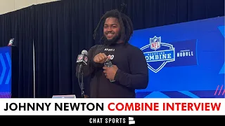 Johnny Newton NFL Combine Interview On NFL Player Comparisons + Looking Up To Warren Sapp