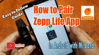 How to Pair Zepp Life app in Android Smartphone with Mi Band