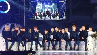 161119 EXO엑소 reaction to BTS방탄소년단   Blood Sweat & Tears + FIRE  @MMA