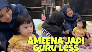 Ketika ameena jawab pertanyaan !! papa kerja😍