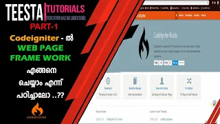 Webpage Framework Using CodeIgniter | Codeigniter Part-1 Malayalam Tutorial | Teesta Technology LTD.