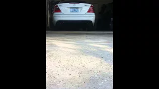 e55 amg with c63 mufflers. Cold start. 502whp