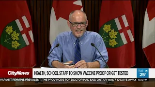 Health, school staff to show vaccine proof or get tested