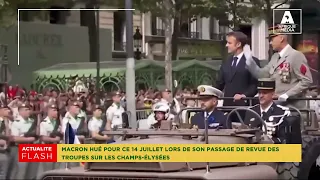 Macron hué pour ce 14 juillet lors de son passage de revue des troupes sur les Champs Élysées