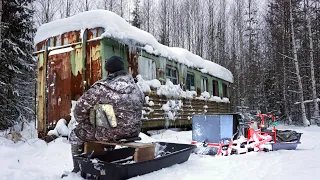 ОТДЫХАЕМ С БАТЕЙ НА ЛЕСНОЙ РЕКЕ / ОТПРАВИЛИСЬ В ТАЕЖНЫЙ ВАГОН НА 2 ДНЯ  / ХАРИУС НА ДОНКИ / 1 Часть