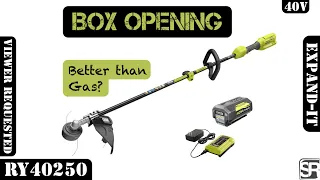 Ryobi 40-Volt Lithium-Ion Cordless Expand-It String Trimmer 4Ah Battery & Charger - RY40250