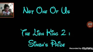 Not one Of us _ lion king 2 simba pride lyrics HD