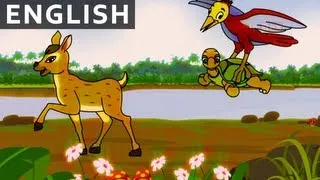 Wood Pecker, Deer And Tortoise - Jataka Tales In English - Animation / Cartoon Stories For Kids