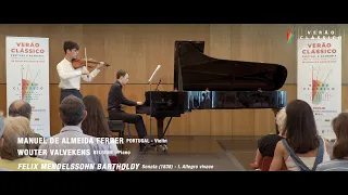 Festival VERÃO CLÁSSICO 2019-TalentFest, Manuel de Almeida Ferrer and Wouter Valvekens - Mendelssohn