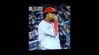 Pedro martinez en su ultimo juego de serie mundial