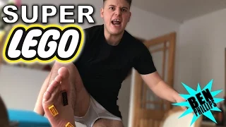 Superglue lego to my bros feet PRANK!