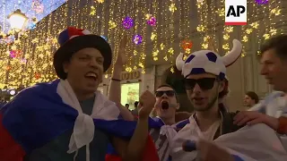 Russian fans party in streets of Moscow after 2nd World Cup match victory