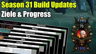 Diablo 3 | Season 31 Build Updates | Ziele & Progress