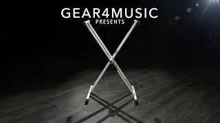 X-Frame Double Braced Keyboard Stand, White by Gear4music