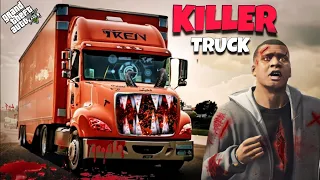 GTA 5 : Franklin Again Attacked By New Cursed Killer Truck in (GTA V MOD)