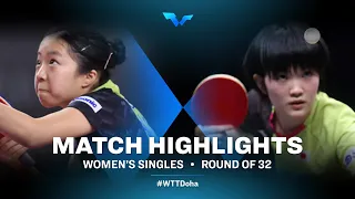 Shin Yubin vs Miyuu Kihara | WTT Contender Doha 2021 | Women's Singles | R32 Highlights