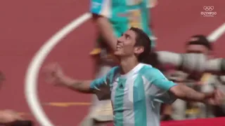 Di Maria champion goals for Argentina vs Nigeria  at Olympics 2008 and Brazil at Copa America 2021