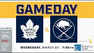 NHL 19 PS4. REGULAR SEASON 2018-2019: Toronto MAPLE LEAFS VS Buffalo SABRES. 03.20.2019. (NBCSN) !