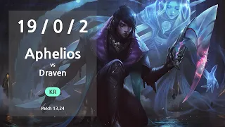 Aphelios ADC vs Draven - KR GrandMaster Patch 13.24