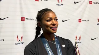 Gabby Thomas After Running 21.60 WORLD LEAD In 200m At USAs