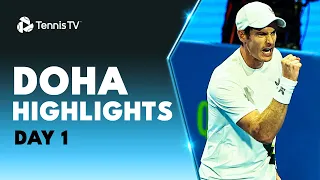 Murray & Sonego Play THRILLER; Davidovich Fokina & Verdasco In Action | Doha 2023 Day 1 Highlights