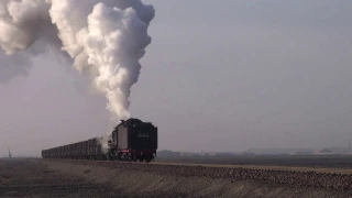 Steam of Sandaoling Coal Mine Railway China(Dec.2016) 3 中国・三道嶺炭鉱鉄道の蒸気機関車（2016年12月）3