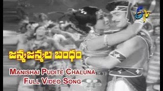 Manishai Pudite Chaluna Full Video Song | Janma Janmala Bandham | Krishna | Vanisree | ETV Cinema