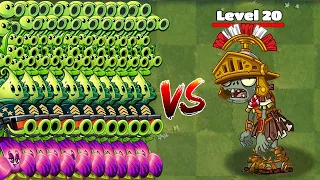 PvZ 2 Challenge - 50 Plants Level Max Power Up Vs Centurion Zombie Level 20