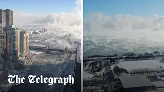 Vapour on Chicago River 'looks like a movie scene' amid freezing temperatures