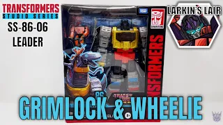 Transformers Studio Series 86-06 Leader Class Grimlock & Autobot Wheelie Review, Larkin's Lair