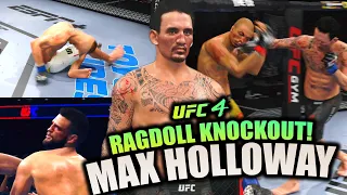 Breakdancing Ragdoll Knockout With Max Holloway! Breaking Necks! EA UFC 4 Gameplay (PS5)