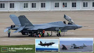 China New J-35 Stealth Fighter Spotted with New Color for Naval Version