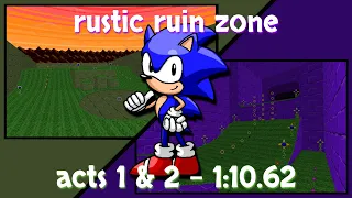 srb2 starshy stages: rustic ruin 1&2 [fsonic] - 1:19.25 (29.17/49.34)