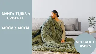 Manta a crochet fácil y rápida paso a paso - Tutorial - BRENNY'S CROCHET