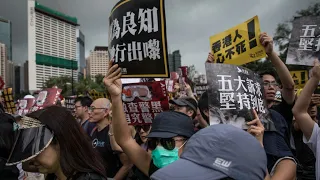 HK protest march stays peaceful