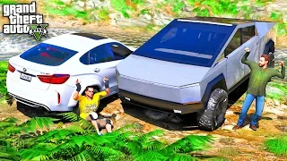 РЕАЛЬНАЯ ЖИЗНЬ В GTA 5 - ПОЕХАЛИ НА РЫБАЛКУ НА TESLA CYBERTRUCK И BMW X6M! ⚡ГАРВИН