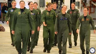 All Female Flyover Honors Passing of First Navy Woman Fighter Pilot Capt Rosemary Mariner